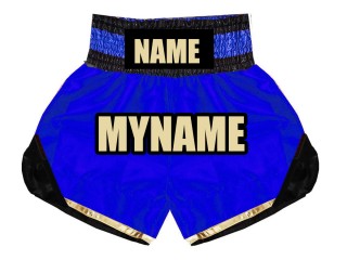 Custom Kids Boxing Shorts, Customize Kids Boxing Trunks  : KNBSH-022-Blue