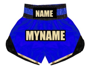 Personalized Boxing Shorts : KNBSH-022-Blue