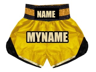 Custom Kids Boxing Shorts, Customize Kids Boxing Trunks  : KNBSH-022-Gold