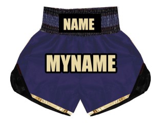 Custom Kids Boxing Shorts, Customize Kids Boxing Trunks  : KNBSH-022-Navy