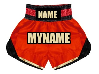 Custom Kids Boxing Shorts, Customize Kids Boxing Trunks : KNBSH-022-Red