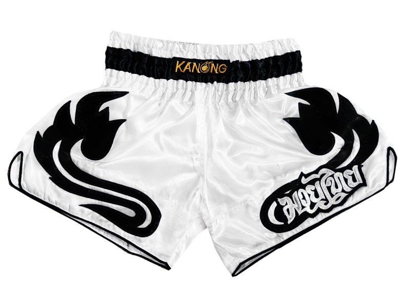 Kanong Retro Boxing Shorts : KNSRTO-209-White