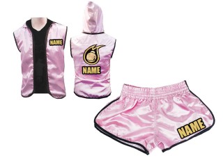 Kanong Custom Women Boxing Hoodies and Boxing Shorts : Pink