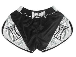 Kanong Women Boxing Shorts : KNSRTO-201-Black-Silver