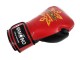 Kanong Real Leather Boxing Gloves : "Thai Kick" White-Gold