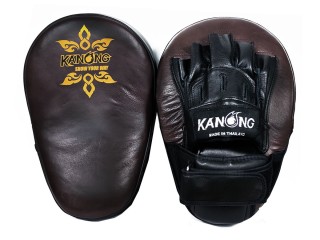 Kanong Cow Skin Long Punch Pads for Boxing : Brown/Black