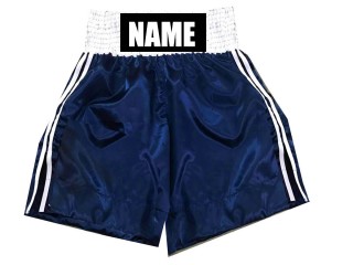 Customized Kids Boxing Shorts with Name or Text : KNBSH-026-Navy