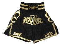 Custom Boxing Shorts  : KNBXCUST-2001-Black