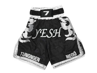 Customize Boxing Trunks : KNBXCUST-2033-Black