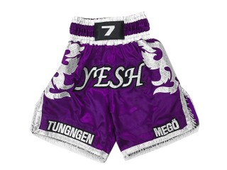 Customize Boxing Trunks : KNBXCUST-2033-Purple