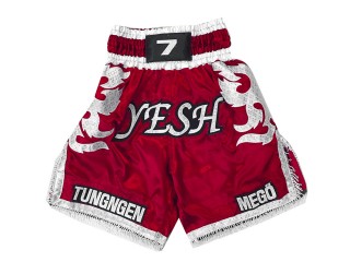Customize Boxing Trunks : KNBXCUST-2033-Red