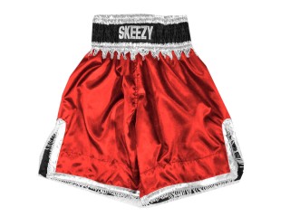  Customize Boxing Trunks : KNBXCUST-2034-Red