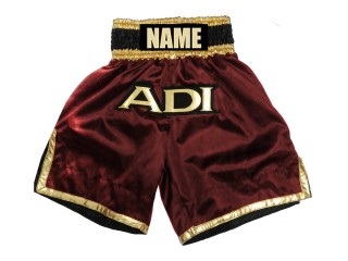 Custom Boxing Shorts : KNBXCUST-2036-Maroon