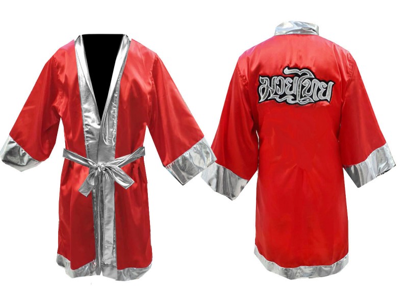 Kanong Custom Boxing costume- Boxing Robe : Purple-White