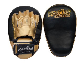 Kanong Long/Wide Punch Pads for Training Boxing Kickboxing : Black/Gold