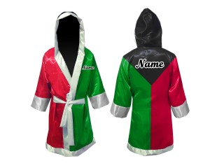 Customize Kanong Boxing Gown : Black/Green/Red