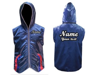 Customized Jacket with Hood for Fighters : Navy / Stripes