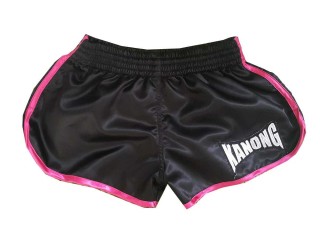 Kanong Womens Boxing Shorts : KNSWO-402-Black