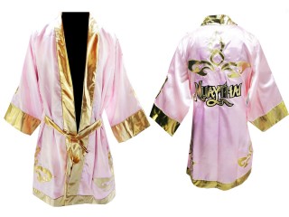 Customize Kanong Boxing Fight Robe : Pink Lai Thai